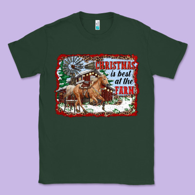 Christmas Is Best At The Farm Classic Tee Designed By Ranaportraitstore