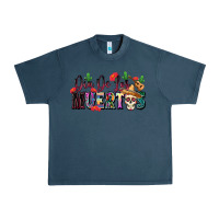 Midnight Navy Dia De Los Muertos Urban Heavy Tee - texasbilliewilder
