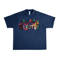 Navy Dia De Los Muertos Urban Heavy Tee - texasbilliewilder