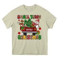 Mossy Christmas Santa and reindeer truck Heavy Core Tee - MaliasSmallBusiness