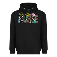 Black nurse leopard and cowhide Heavyweight Hoodie - CowhideDigitalArt