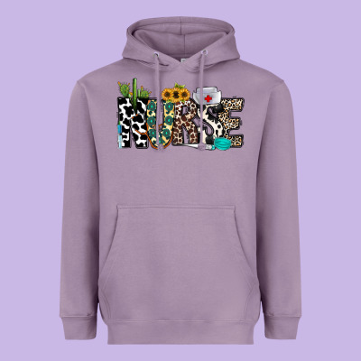 Nurse Leopard And Cowhide Heavyweight Hoodie Designed By Cowhidedigitalart