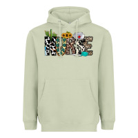 Matcha nurse leopard and cowhide Heavyweight Hoodie - CowhideDigitalArt