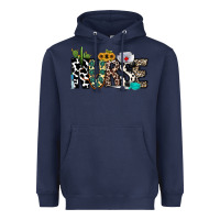 Navy nurse leopard and cowhide Heavyweight Hoodie - CowhideDigitalArt