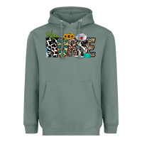Sage nurse leopard and cowhide Heavyweight Hoodie - CowhideDigitalArt
