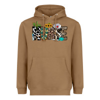 Toasted Coconut nurse leopard and cowhide Heavyweight Hoodie - CowhideDigitalArt