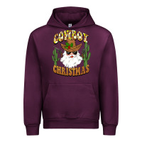 Mauve Wine cowboy christmas santa Urban Hoodie - BarkalooDesign