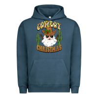 Pigment Midnight Navy cowboy christmas santa Urban Hoodie - BarkalooDesign
