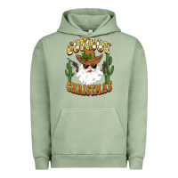 Pigment Oil Green cowboy christmas santa Urban Hoodie - BarkalooDesign