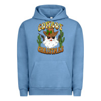 Pigment Pebble Blue cowboy christmas santa Urban Hoodie - BarkalooDesign