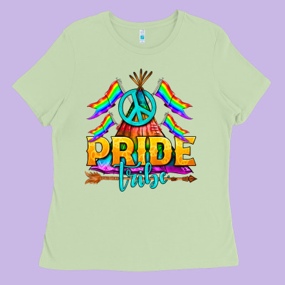 Lgbtq+ Pride Tribe Ladies Tee Designed By Bundleandbundleshop