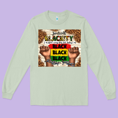 Juneteenth Blackity Black Black Black Long Sleeve Tee Designed By Tumblerdesignbyshophia