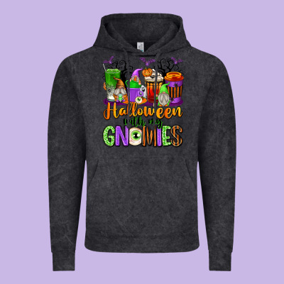 Halloween With My Gnomies Coffee Cups Vintage Hoodie Designed By Texasbilliewilder
