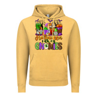 Vintage Mustard Halloween with My Gnomies Coffee Cups Vintage Hoodie - texasbilliewilder