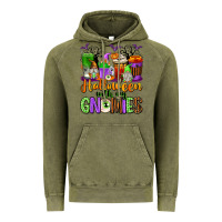 Vintage Olive Halloween with My Gnomies Coffee Cups Vintage Hoodie - texasbilliewilder