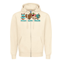 Sandshell peace love teach Zipper Hoodie - BundleAndBundleShop