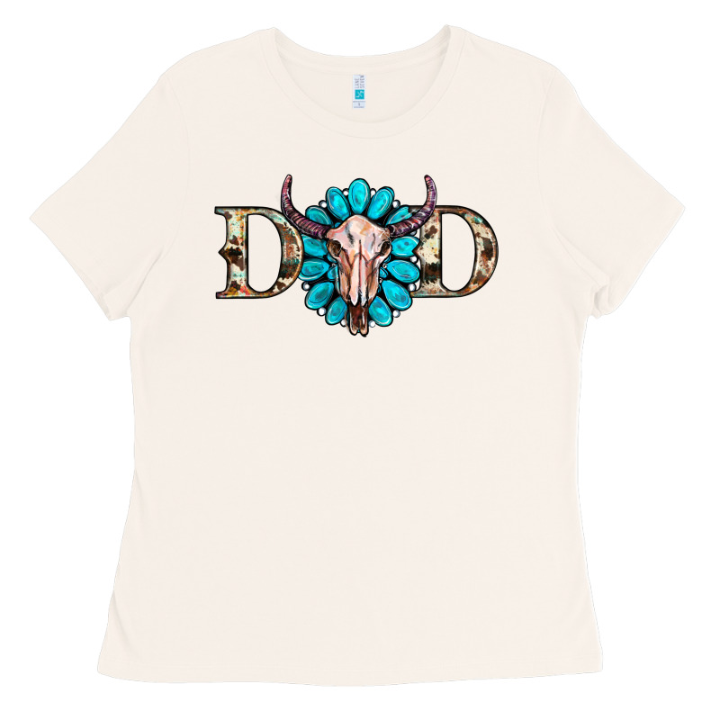 Western Dad With Gemstone And Skull Ladies Tee by RanaPortraitStore | Teevron