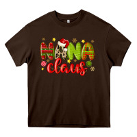 Chocolate Brown nana claus Heavy Core Tee - MaliasSmallBusiness