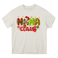 Cream nana claus Heavy Core Tee - MaliasSmallBusiness