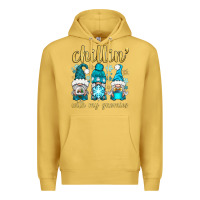 Antique Gold chillin' with my gnomies Premium Hoodie - BundleAndBundleShop