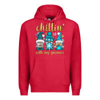 Cardinal chillin' with my gnomies Premium Hoodie - BundleAndBundleShop