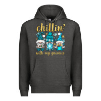 Charcoal Heather chillin' with my gnomies Premium Hoodie - BundleAndBundleShop