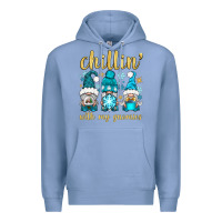 Colony Blue chillin' with my gnomies Premium Hoodie - BundleAndBundleShop