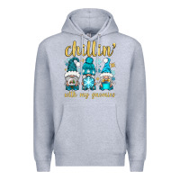 Heather Grey chillin' with my gnomies Premium Hoodie - BundleAndBundleShop