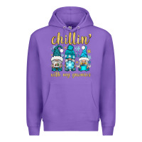 Purple chillin' with my gnomies Premium Hoodie - BundleAndBundleShop