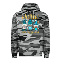Slate Camo chillin' with my gnomies Premium Hoodie - BundleAndBundleShop