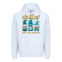 White chillin' with my gnomies Premium Hoodie - BundleAndBundleShop