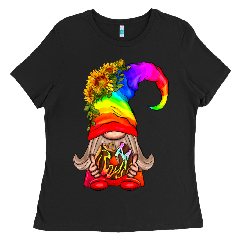 Lgbtq+ Pride Gnome With Donut Ladies Tee by BundleAndBundleShop | Teevron