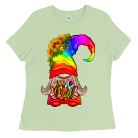 Matcha LGBTQ+ Pride Gnome With Donut Ladies Tee - BundleAndBundleShop