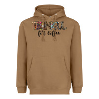 Toasted Coconut thankful for coffee Heavyweight Hoodie - CowhideDigitalArt