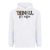 White thankful for coffee Heavyweight Hoodie - CowhideDigitalArt