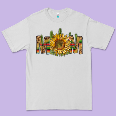 Western Mom With Sunflower Premium Tee Designed By Bundleandbundleshop