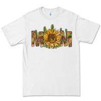 White Western Mom With Sunflower Premium Tee - BundleAndBundleShop