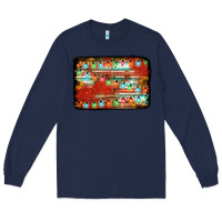 Navy christmas serape sunflower background Long Sleeve Tee - Jasminsmagicworld