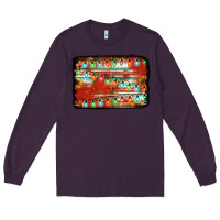 Plum christmas serape sunflower background Long Sleeve Tee - Jasminsmagicworld