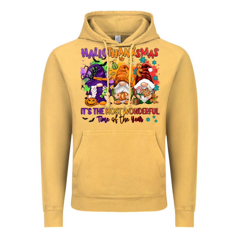 Hallothanksmas It's The Most Wonderful Time Of The Vintage Hoodie by NancyCooperArtShop | Teevron