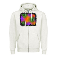 Oatmeal Heather halloween stars background Zipper Hoodie - BundleAndBundleShop
