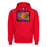 Red halloween stars background Zipper Hoodie - BundleAndBundleShop