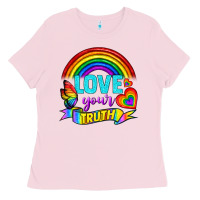 Bubblegum Pink Love Your Truth Ladies Tee - BundleAndBundleShop