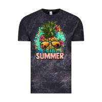 Cloud Black Hello summer pineapple Vintage Tee - NancyCooperArtShop