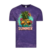 Cloud Purple Hello summer pineapple Vintage Tee - NancyCooperArtShop