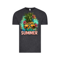 Vintage Black Hello summer pineapple Vintage Tee - NancyCooperArtShop