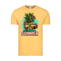 Vintage Mustard Hello summer pineapple Vintage Tee - NancyCooperArtShop