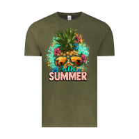 Vintage Olive Hello summer pineapple Vintage Tee - NancyCooperArtShop