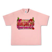 Salmon Badass Mamacita Urban Heavy Tee - texasbilliewilder