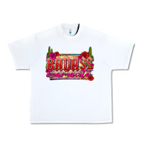 White Badass Mamacita Urban Heavy Tee - texasbilliewilder